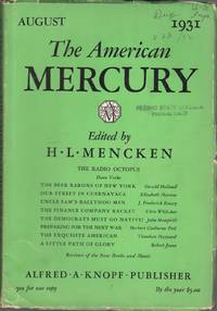 image of The American Mercury: Vol. XXIII, No. 92, August 1931