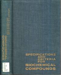 cover of Specifications And Criteria For Biochemical Compounds.