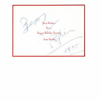 AN ORIGINAL HOLIDAY GREETING CARD SIGNED by the virtuoso pianist JOSE ITURBI with his endearing...