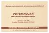 Peter Hujar: Recent Photographs (Announcement Card)