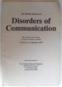 cover of The British Journal Disorders of Communication Volume 14 No 2 September 1979