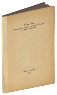Zwei Schriften über die grundlegenden Begriffe der Naturewissenschaften (Two writings on the fundamental concepts of the natural sciences)