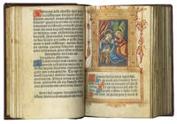 cover of Printed Book of Hours (Use of Rome); in Latin and French, illuminated imprint on parchment