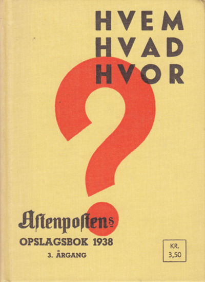 HVEM HVAD HVOR 1938.