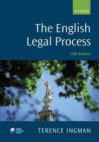 The English Legal Process by Ingman, Terence