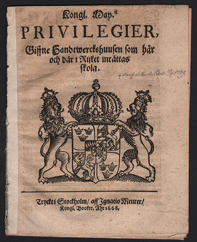 Kongl. may.tz privilegier, giffne…
