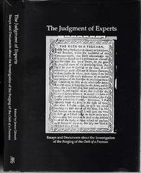 cover of THE JUDGMENT OF EXPERTS: Essays and Documents about the Investigation of the Forging of the "Oath of a Freeman"