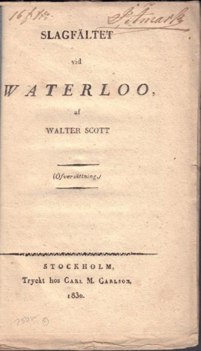 Slagfältet vid Waterloo. (Öfversättning.)