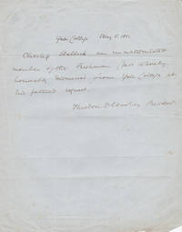 AUTOGRAPH NOTE SIGNED BY PRESIDENT OF YALE COLLEGE THEODORE D. WOOLSEY DISMISSING CHARLES HALLOCK...
