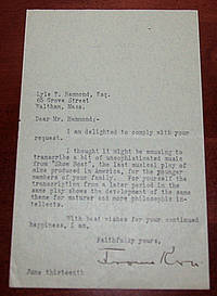 Typed Letter Signed referring to