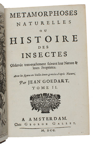 Metamorphoses naturelles ou Histoire des insectes observée très-exactement suivant leur nature & leurs proprietez. 3 vols.  - ["THE FIRST BASIC WORK ON ENTOMOLOGY"] (photo 6)