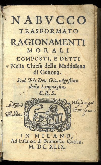trasformato ragionamenti morali composti, e detti…