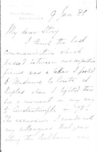 image of Very long Autograph Letter Signed to "My dear STORY" (Lieutenant General Sir Edward Bruce, 1824-1893, Soldier and Writer. M.P.)