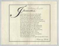 Illumination (Signed Broadside)
