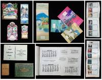 Elaborate Traveling Salesman Sample - Price List with Watertown NY clients, Calendar Pad Catalogue, Extensive Calendar Samples including Hand Painted Bamboo Panels and much more