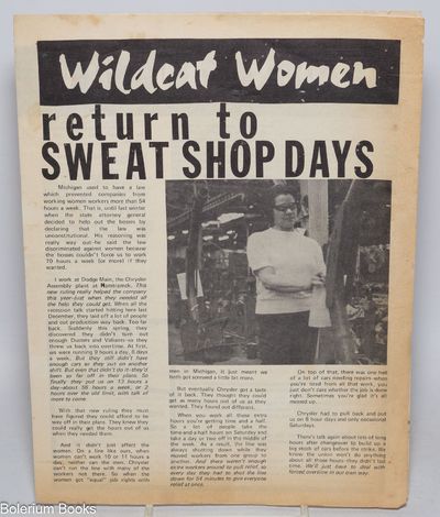 Wildcat women. Return to sweat shop days