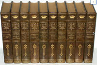 THE COMPLETE WORKS OF JULES VERNE. First Collected Edition. Bound in full leather. Complete in 10...