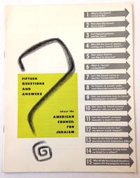 image of Fifteen questions and answers about the American Council for Judaism