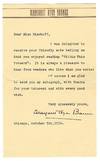 Typed letter signed ("Margaret Ayer Barnes"), Chicago, 5 October 1934