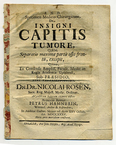 Specimen medico-chirurgicum, de insigni capitis…