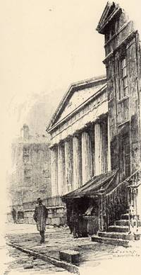 image of Fine Original 1922 Print of the Old Court House in Philadelphia by O. R. Eggers