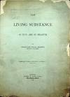 The Living Substance as Such: and as Organism