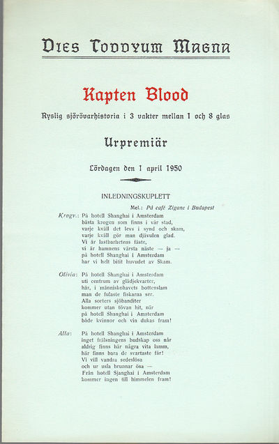 Kapten Blood. Ryslig sjörövarhistoria i 3 vakter…