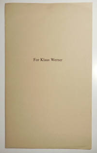 image of For Klaus Werner