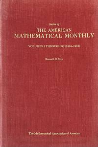 Index of the American Mathematical Monthly, Volume 1 through 80 [1894-1973]