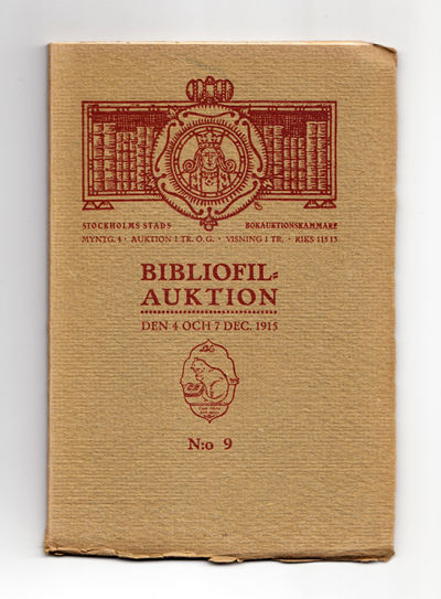 Bibliofilauktion n:o 9. / Förteckning öfver…