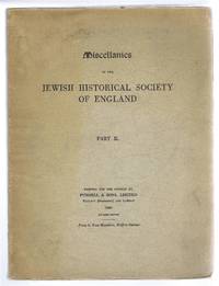 image of Miscellanies of the Jewish Historical Society of England Part III