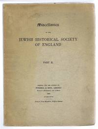 Miscellanies of the Jewish Historical Society of England Part III