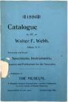 Taxidermy, Minerals, and Shell Catalogue of Walter F. Webb for the Year 1896