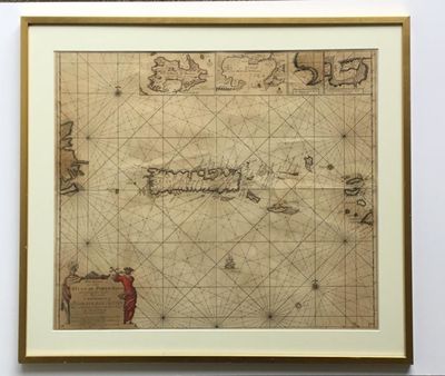 Pas kaart van t Eyland S. Iuan de Porto Rico, met…