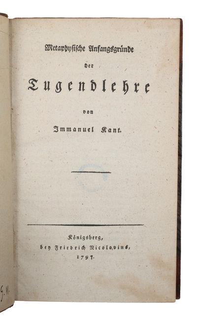 Metaphysische Anfangsgründe der Tugendlehre.