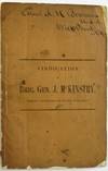 View Image 1 of 2 for VINDICATION OF BRIG. GEN. J. MCKINSTRY, FORMERLY QUARTERMASTER WESTERN DEPARTMENT Inventory #23609