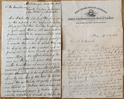 Autograph Letter Signed, Plattsburgh, New York, May 24 1818, to Governor Dewitt Clinton, Albany