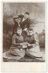 [Cabinet card]: A Curious Tableau of Three Women