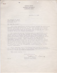 image of THREE TYPED LETTERS SIGNED TO PSYCHIATRIST ARTHUR FOXE SHOWING GREAT INTEREST IN HIS PAPER "CRIME AND SEXUAL DEVELOPMENT".