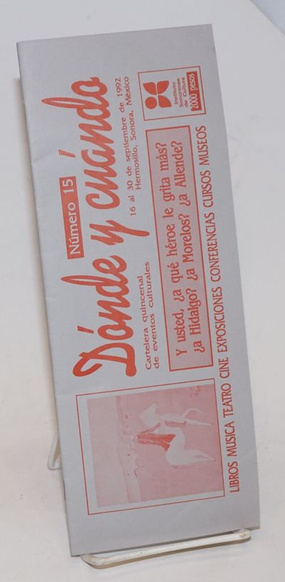 D'onde y cuando: cartelera quincenal de eventos culturales; numero 15; 15 al 30 de septiembre de 1992