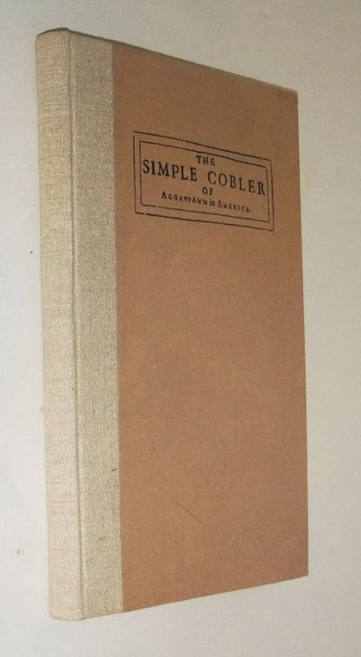 The Simple Cobler of Aggawam in America.