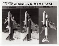 Comparisons - MSC Space Shuttle. [Artist’s comparison between 1) a Boeing 707 passenger jet and...