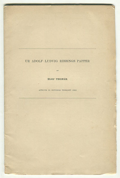 Ur Adolf Ludvig Ribbings papper. Särtryck ur…