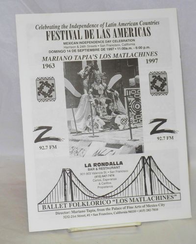 Celebrating the Independence of Latin American countres - Festival de las Americas [program]