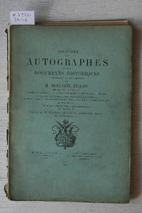 Vente 27 Juillet 1883 : Inventaire Des Autographes et Des Documents Historiques Composant La Collection De M. Benjamin Fillon. Séries XIII - XV. Hommes De Guerre, Vendée Contre-Révolutionnaire, Divers.