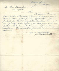 Letter Signed as Commissioner of the US Patent Office. Washington, D.C., June 16, 1838, to Thomas Davenport, New York