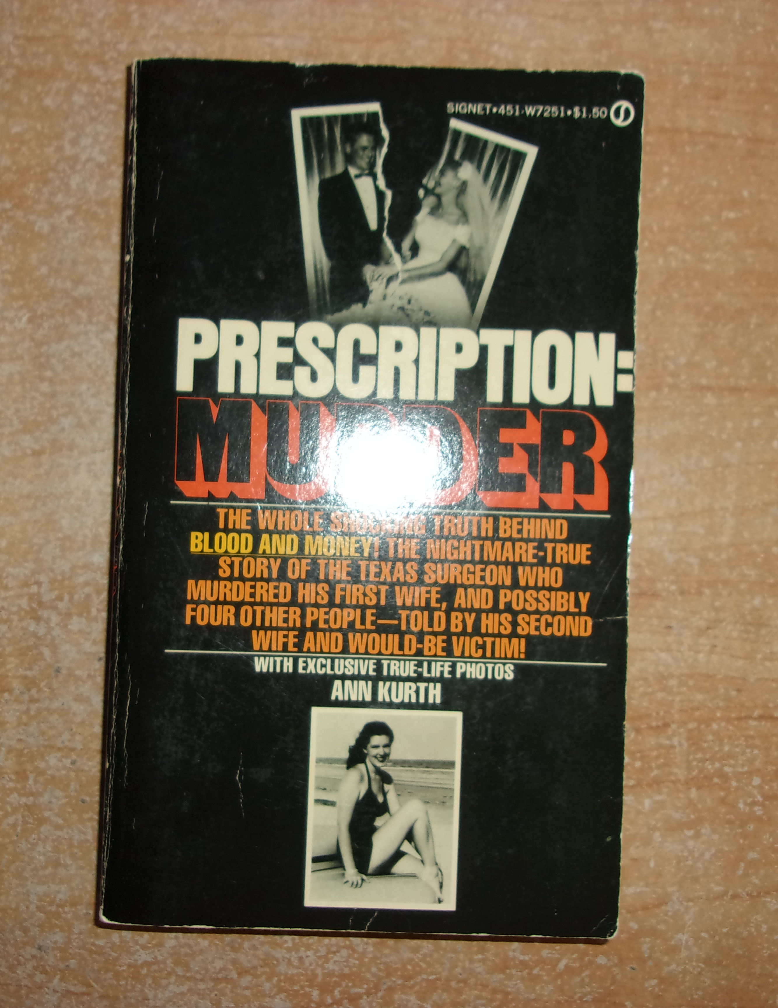 Prescription Murder by Ann Kurth Paperback First 1976 from