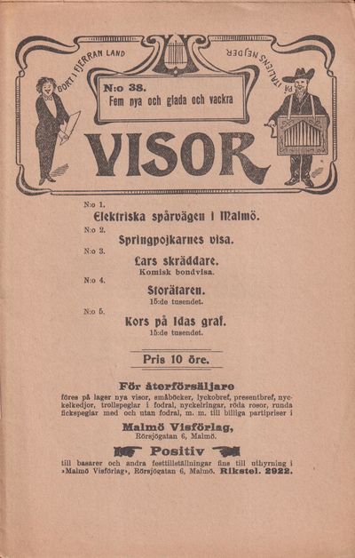 Fem nya och glada och vackra visor. [Utg. av]…