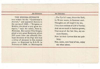 An Enigma...Written for the Gentleman's Journal of 1692