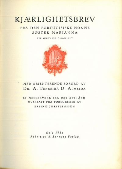 fra den portugisiske nonne søster Mariana til…